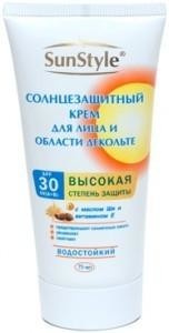 Крем SUN STYLE солнцезащитный SPF-30 для лица и области декольте  75мл
