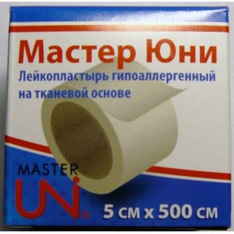 Бинт MASTER UNI липкий 5см х 10м (нетканая основа)