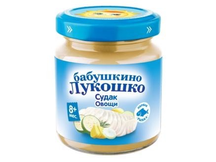 Пюре БАБУШКИНО ЛУКОШКО судак с овощами 100г