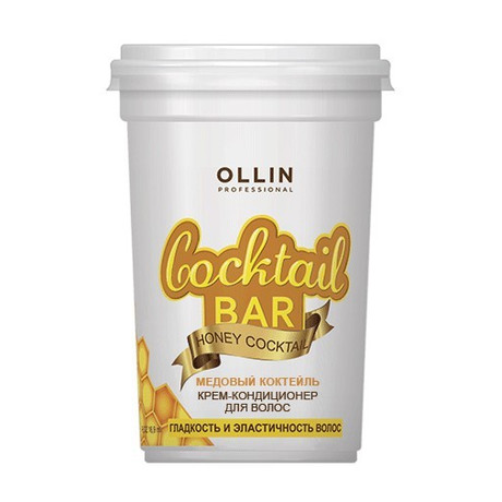 Coctail BAR OLLIN крем-кондиционер для волос "Медовый коктейль" гладкость и эластичность 500мл