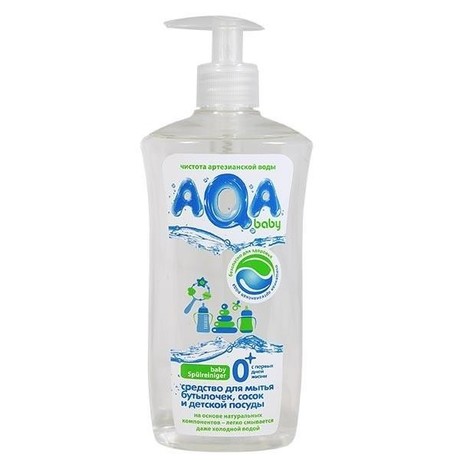 Средство AQA baby для мытья бутылочек, сосок и детской посуды 500мл