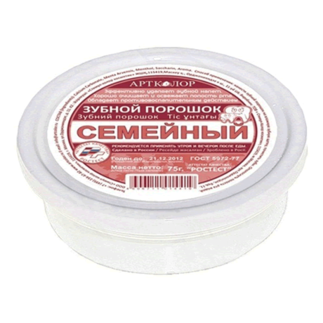 Зубной порошок СЕМЕЙНЫЙ 75г