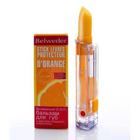 Бальзам для губ BELWEDER с маслом сладкого апельсина 4г