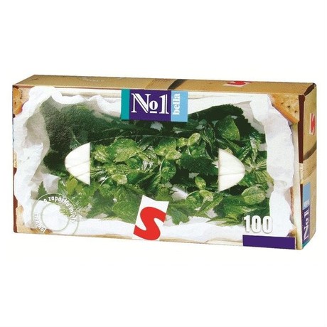 Платок носовой BELLA универсальные мята, 100 шт.