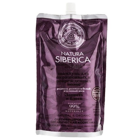 Natura Siberica шампунь для окрашенных и поврежденных волос Защита и блеск 500мл