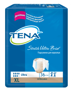 Подгузники для взрослых TENA Stretch ультра бриф XL ,  36 шт.