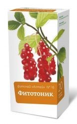 Чайный напиток АЛТАЙ №16 "Фитотоник" с китайским лимонником фильтр-пакеты 2г, 20 шт.