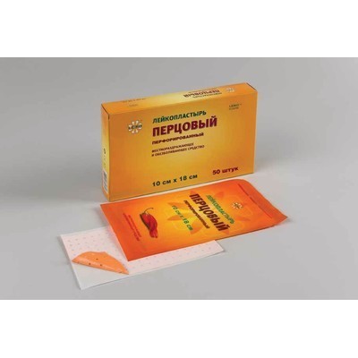 Лейкопластырь перцовый LEIKO 10см x 15см (перф.)