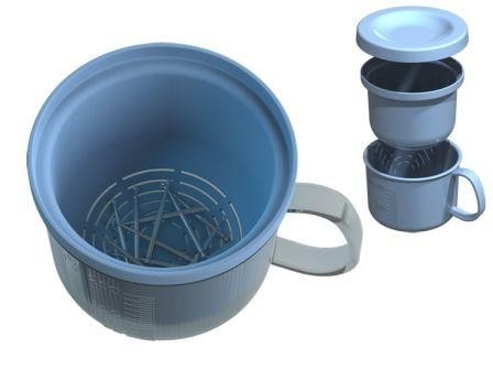 Контейнер КДС-0,2-Кронт-1 для дезинфикацмм и стерилизации полистирол с поддоном и крышкой