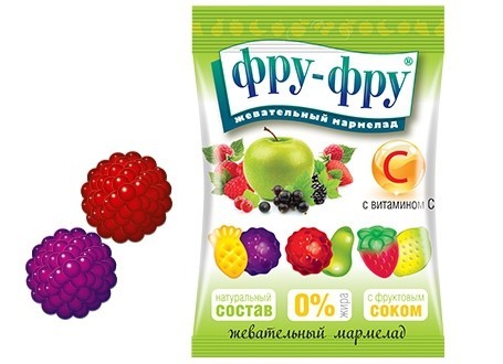 Мармелад ФРУ-ФРУ Ежевика, малина витамины+сок 90г