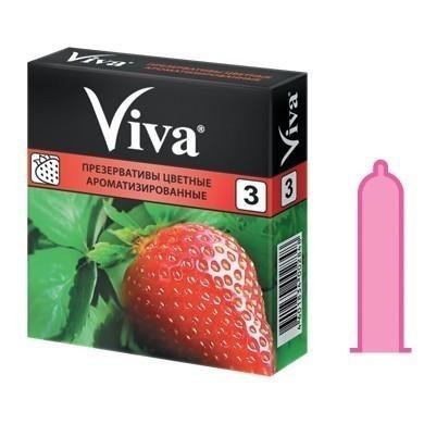 Презерватив VIVA, 3 шт. Цветные ароматизированные
