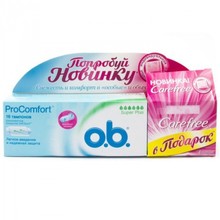 Тампоны гигиенические O.B. ProComfort Super, 16  шт. + прокладки