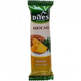 Батончик ДиYES мюсли ананас без сахара 25г