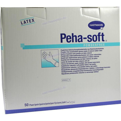 Перчатки смотровые нестерильные разм. S (латексные PEHA-SOFT Syntex неопудренные)