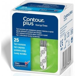 Тест-полоска Contour Plus №25х24