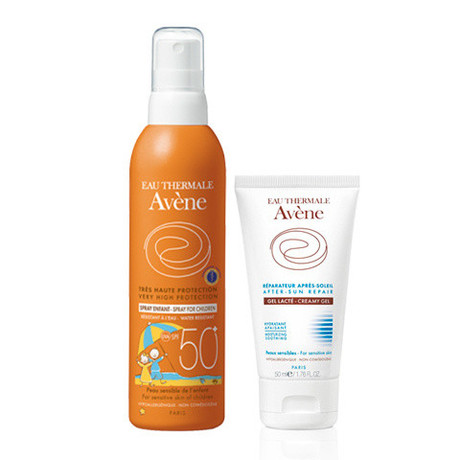 Набор косметический AVENE солнцезащитный SPF-50+ 200мл и крем-гель после солнца 50 мл