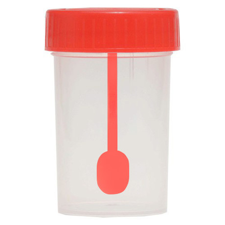 Контейнер для сбора биоматериалов 30мл нестерильный с лопаткой