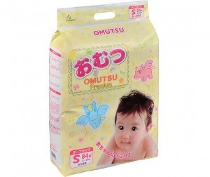 Подгузники OMUTSU разм. S (4-8кг), 84 шт.