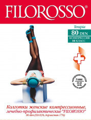 Колготы FILOROSSO TERAPIA 80den лечебно-профилактические 2-кл. р. 3 (беж.)