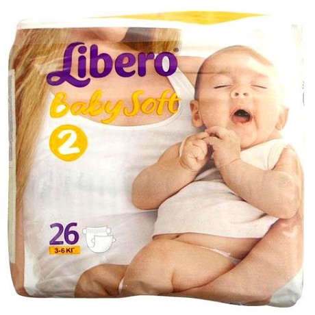 Подгузники LIBERO Baby Soft ЭкоТек Mini (3-6кг), 26 шт.