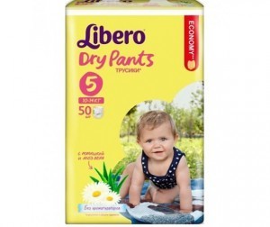 Подгузники-трусики LIBERO Dry Pants Maxi Plus (10-14кг), 50 шт.