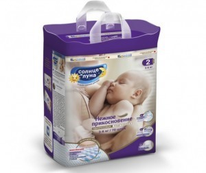 Подгузники AURA "Солнце и Луна" Нежное прикосновение разм. S (3-6кг), 70 шт.