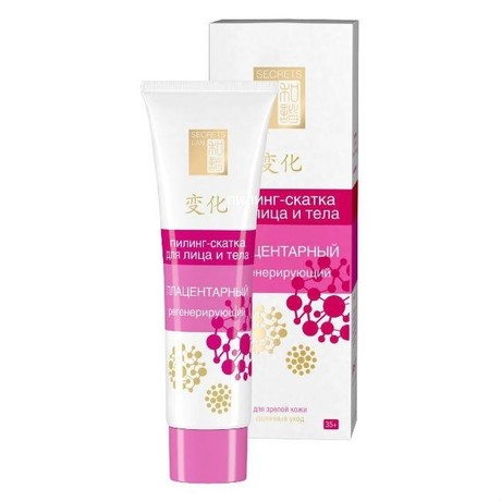 Секреты Лан пилинг-скатка для лица и тела Плацентарный регенерирующий 100г
