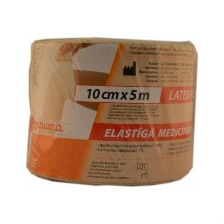 Бинт эластичный 10см х 5м с 2 застежками