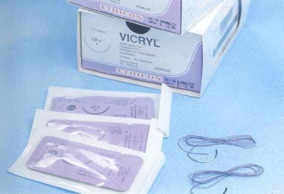 Викрил M3 2/0 75см, колющая МН-1 1/2 31мм №12 (арт. W9636) фиолет.