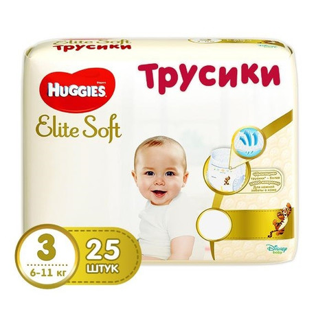 Подгузники-трусики ХАГГИС Elite Soft (6-11кг), 25 шт.