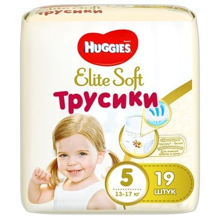 Подгузники-трусики ХАГГИС Elite Soft (12-17кг), 19 шт.