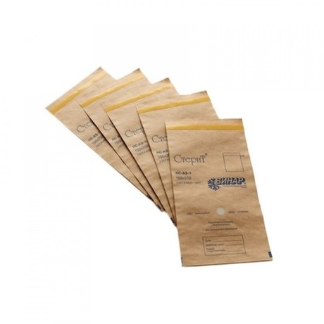 Пакет СТЕРИТ из крафт-бумаги 150 х 250, 100 шт.