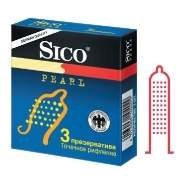 Презерватив SICO, 6 шт.  Pearl (с точечным рифлением, синяя упаковка) (2 по цене 1)