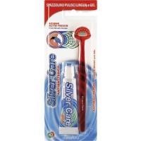 Набор SILVER CARE для чистки языка (щетка, антибактериальный гель) (арт. 4113)