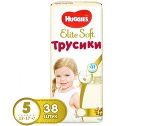 Подгузники-трусики ХАГГИС Elite Soft (12-17кг), 38 шт.