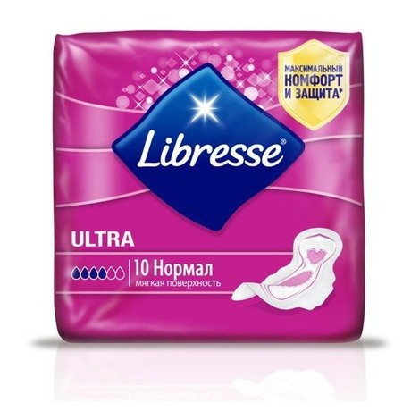 Прокладки гигиенические LIBRESSE Invisible Normal Ultra, 10 шт.