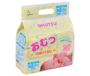 Подгузники OMUTSU разм. NB (до 5кг), 30 шт.