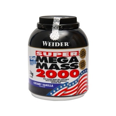 Протеин WEIDER Mega Mass 2000 Ваниль 3кг