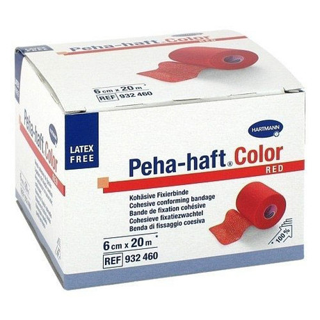 Бинт PEHA-HAFT Latexfree фиксирующий когезивный 20м х 6см (красный)