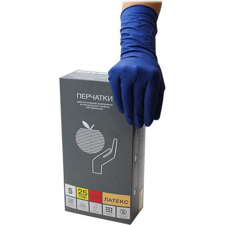 Перчатки смотровые нестерильные разм. M (латекс. неопудр. повыш. проч. BENOVY), 25 пар