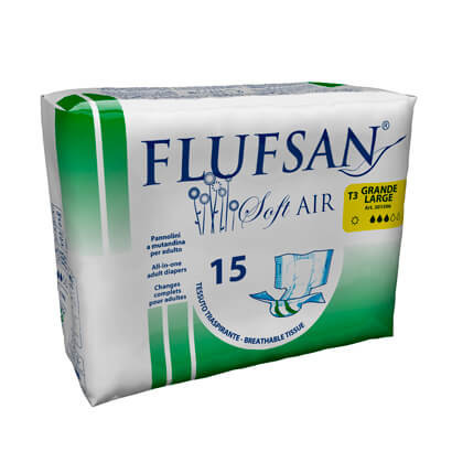 Подгузники для взрослых FLUFSAN SOFT AIR DAY L, 15 шт.