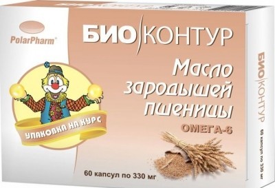 Масло зародышей пшеницы капсулы 300мг, 60 шт.