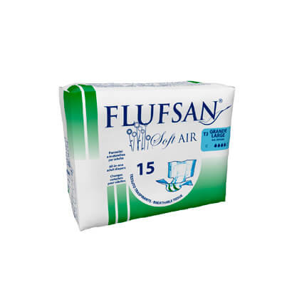 Подгузники для взрослых FLUFSAN SOFT AIR SUPER LARGE, 15 шт.