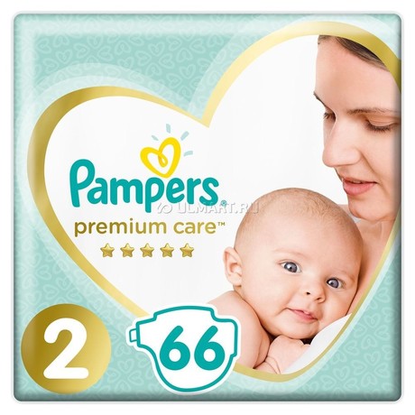 Подгузники PAMPERS Premium Care Mini (3-6кг), 66 шт.