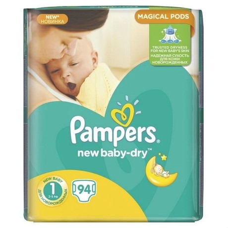Подгузники PAMPERS Premium Care Newborn (2-5кг), 94 шт.