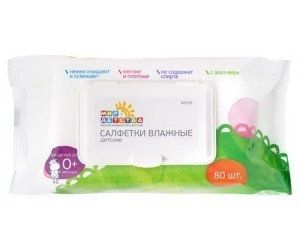 Салфетки детские МИР ДЕТСТВА 40033 влажные, 80 шт.