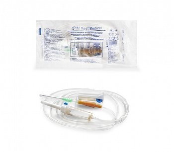 Система инфузионная с установленной иглой, воздушным клапаном и фильтром