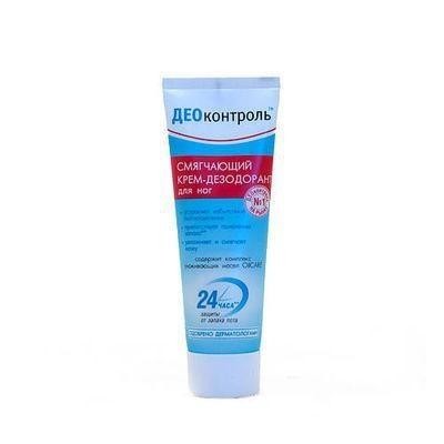 Крем ДЕОКОНТРОЛЬ Дезодорирующий смягчающий для ног содержит комплекс OilCARE 80мл