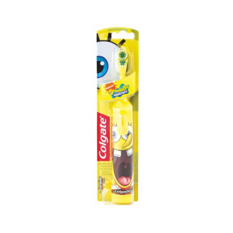 Зубная щетка детская COLGATE Smiles Спанч Боб питается от батареи