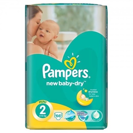 Подгузники PAMPERS New Baby Dry 2 (3-6кг), 66 шт.